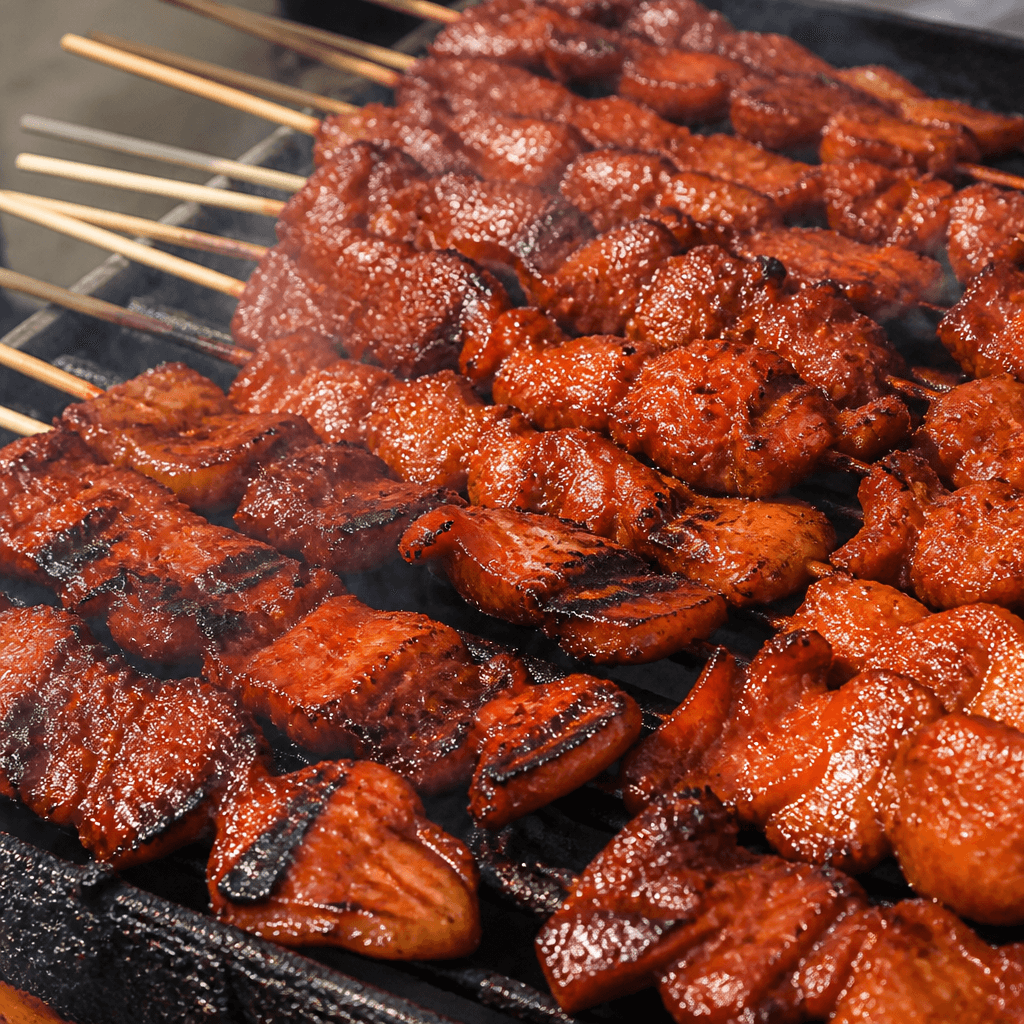 Filipino pork barbecue skewers